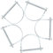 Ruidee 5 Pezzi Perno di Bloccaggio 8x70mm Heavy Duty Bloccaggio a Filo a Forma D Giunto di Sicurezza per Impieghi Perni di Blocco per Filo Pollice Perno di Accoppiamento di Sicurezza (DX/8x70mm)