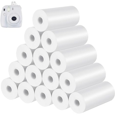 Thermopapier für Kinderkamera 15 Rollen Thermopapier für Kinder Sofortbildkameras 57mm x 25mm x 7m Thermorollen,Nachfülldruckpapier für Kinder Sofortbildkameras Mobiler Mini Fotodrucker