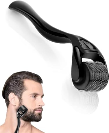IPNSDON Beard Roller 0.5 mm,Derma Roller,Beard Roller,Stimuliert Bart- und Haarwachstum,Needle Roller Skin and Hair Men and Women,Reduziert Aknenarben und Dehnungsstreifen,Haarwuchsfördernde Geräte