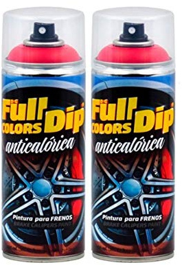 AutoFullCar – Set mit 2 hitzebeständigen Sprühlack Farben gegen Kalkablagerungen Rot FullColors by Full Dip schnell trocknend seidenmatt