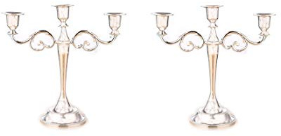 Verve Jelly Kerzenständer 3-armig Metall Kandelaber Kerzenhalter Silber Europäische Elegante Kerzenhalter Kerzenständer für Hochzeit Esstisch Weihnachtsfeier Home Decoration
