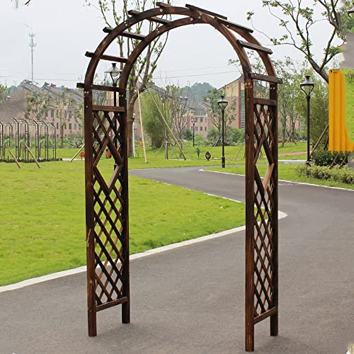 SHENGSHIYU Pérgola De Madera, Arco De Jardín para Plantas Trepadoras, Ideal para Patio Trasero, Césped, Patio, Patio, Decoración De Bodas, Arco De Jardín De Madera,withoutflowerscrate-150x50x226cm