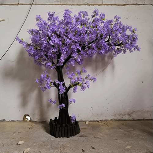 HOTRA Künstliche Kirschblütenbäume Simulation Seidenblumen Baum Lebensechte Gefälschte Sakura Blume für Home Office Party Hochzeitsdekoration (Color : Purple, Size : 1.5x1m)