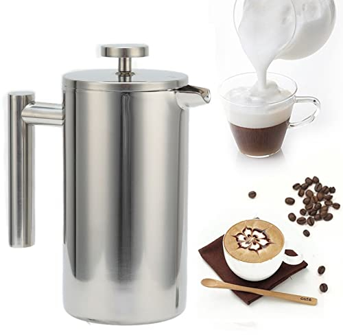 Bouilloire à café, cafetière à piston en acier inoxydable de 1000 ml en acier inoxydable versez sur la bouilloire à café vintage col de cygne bec pot ustensiles de café pour la cuisine