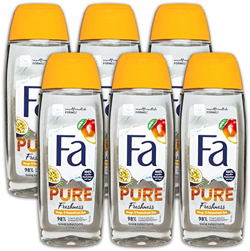 6 er Pack Fa Pure Freshness Duschgel Mango & Passionsfrucht Duft 6 x 250 ml