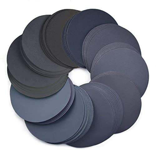 50pcs 6 Inch 150MM Wet&Dry Flocking Sanding Discs Silicon Carbide Hook and Loop 60-10000 Orbital Sandpaper for Car Paint Wood Metal,10000 grit