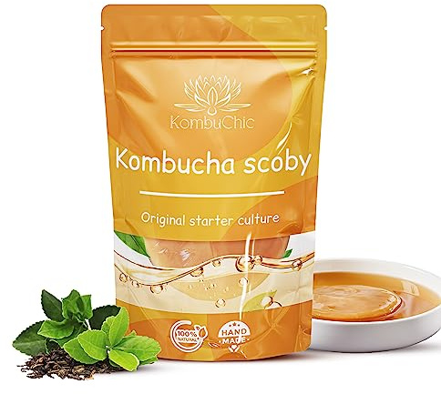 Kombucha scoby - Kit de inicio + consejos de preparación, guía de receta básica