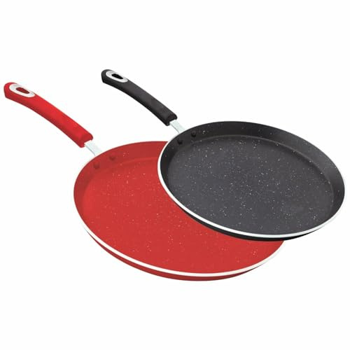 Tiptop Kitchenware 36 cm Non-Stick Heavy Deep Tawa-Dosa Tawa Roti Pan Tawa-Marble Coating Chapati Tawa