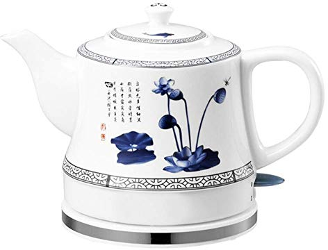DameCo Bollitore Elettrico in Ceramica Senza Fili, teiera, Colore Rosso retrò, 1 l, Acqua Veloce da 1000 W, per tè, caffè, zuppe veloci Interesting