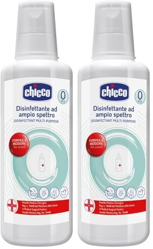 Chicco Disinfettante per Biberon, Succhietti e Giochi, 1L, 1 (Confezione da 2)