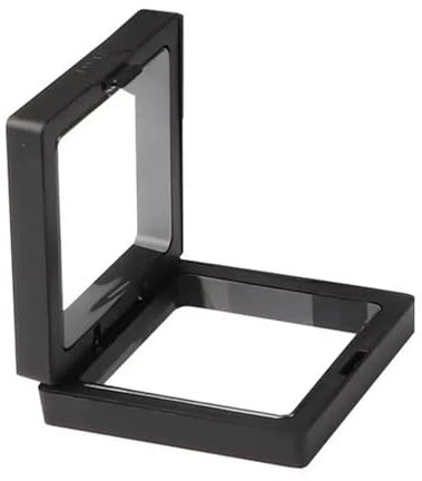 LXHZSY Schweberahmen 1 Stück transparente PE-Folie, Schmuckaufbewahrungsbox, 3D-Verpackungshülle, Edelsteinständer, schwebender Rahmen, Membran, Ring, Ohrringe, Display-Halter(7x7)