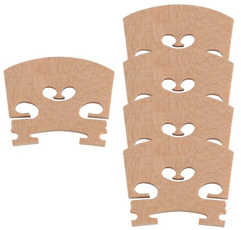 Laroal Puente de violín de 5 piezas 4/4 Puente de violín de madera para accesorios de instrumentos musicales de violín