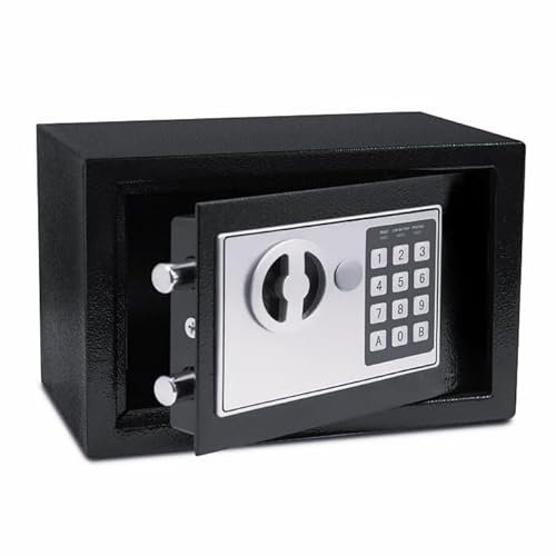 Floordirekt Safe Tresor für Zuhause, 8L 20H x 31B x 20T cm, Möbeltresor mit Schlüssel und Zahlenschloss, kleiner Wandtresor, Geldtresor, Möbelsafe für Bargeld, Schmuck, Wertsachen (Safemaxx)