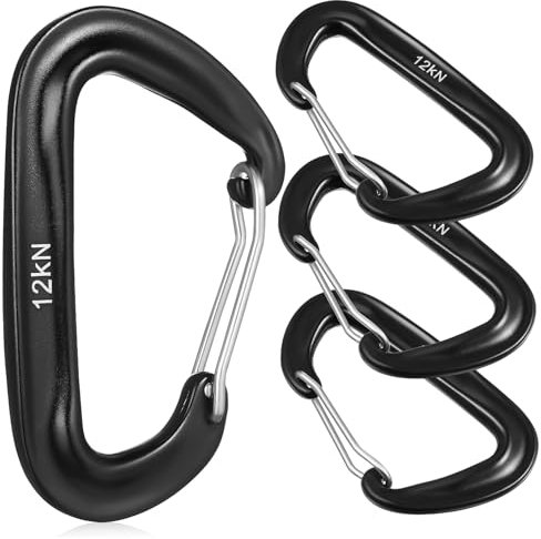 MUELODSIC 4stücke D-förmige Karabiner Clips Schwere Metallkarabiner Für Outdoor-aktivitäten Wie Camping Wandern Und Klettern Leicht Und Tragbar Langlebig Und Vielseitig Einsetzbar