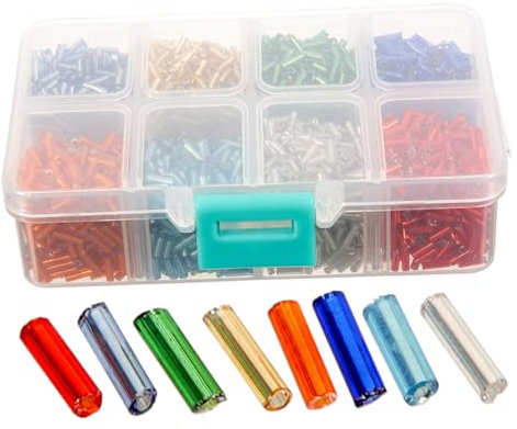 Gadpiparty Bunte Glasperlen Stiftperlen Und Lange Rocailles-perlen Für Perlen Diy-schmuck Und Girlanden Lose Runde Schmuckperlen Als Anhänger