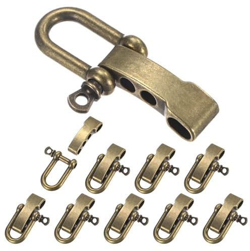 TIXIPEM 10PCS Paracord Bracelet Shackle Buckle Adjustable, Bronze