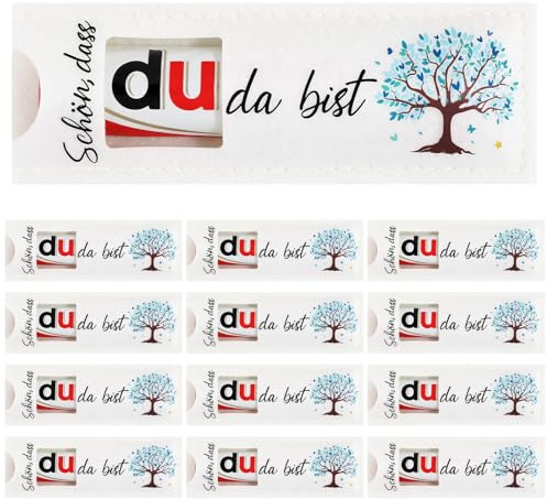 BOFUNX 24pcs Schön dass du da bist Gastgeschenke Hochzeit Lebensbaum Muster Hülle Filz Geschenk Gastgeschenk für Hochzeit Geburtstag Abschluss Kommunion Konfirmation Taufe