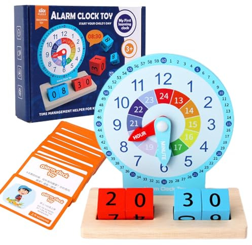Reloj de tiempo de educación - Reloj de aprendizaje de 1.46 pulgadas, Herramienta de demostración visual, Ayuda de enseñanza en el aula con | Aprendizaje de Juguete para Estudiantes