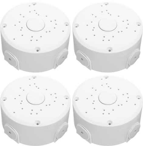 HOLIDYOYO 4 Stück Wetterfeste Kabelbox für Überwachungskameras Aufputzdose mit Viel Platz und Mehrfachöffnungen Außeneinsatz Schutz für Stromanschluss und Kabelmanagement