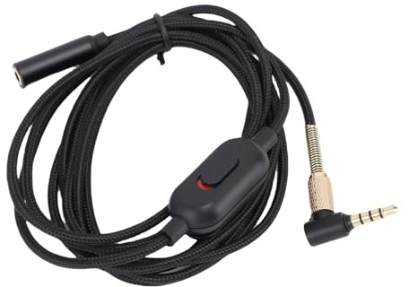 SUNGOOYUE Stereo-Sound-Verlängerungskabel mit Lautstärkeregler für Kopfhörer, Vergoldete Anschlüsse, OFC-Drähte, Robustes Nylon-Strickdesign, 2 M Länge, Passend für 1000XM QC35 NC700, Mehrere Geräte