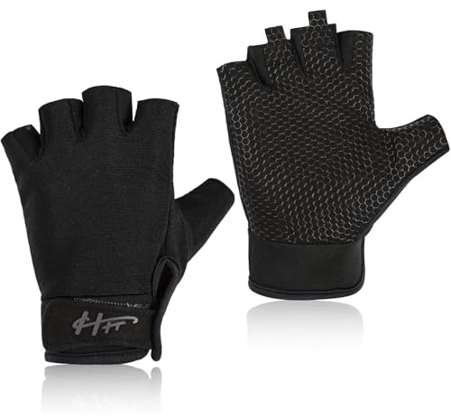 LLXUANKK Fingerless Gym Gloves for Men Women, Anti Slip Weight Lifting Workout Gloves, Breathable Fitness Training Gloves for Cycling Fishing Kayaking Rowing Sailing Outdoor Sports