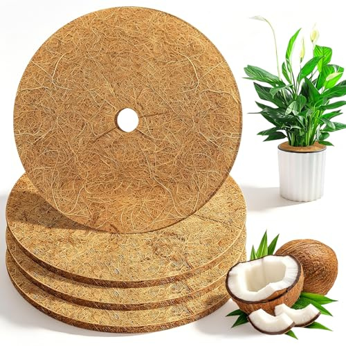 BSTDAYEVER Kokos Mulchscheibe Kokosmatte Pflanzen Kokosscheibe Sicher 40cm
