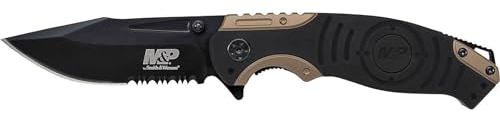 Smith & Wesson Erwachsene Messer M und P Taschenmesser, schwarz, 21 cm, 42641