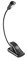 K&M 12242 Lámpara 2 LED FlexLight negra para atril - conexión con pinza - cuello de cisne flexible, brillo 800 Lux