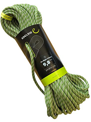 EDELRID Kletterseil On Sight 9,8 mm (dynamisches Einfachseil), Farbe:Green, Größe:60 Meter