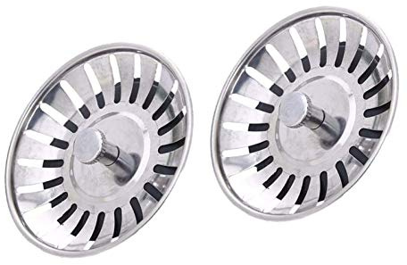 Metal 76mm Stainless Steel Kitchen Sink Strainer Plug for Bathroom, Shower-2pcs
