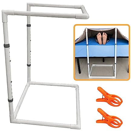 Mistuki Blanket Lifters for Foot of Bed Feet Cradle Raiser Sheet Lifter Blanket Lift Support Holder Hospital Bed Rail Assistance Toe Care Leg Ankle Surgery Recovery Adjustable Height (26- 34)