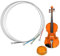 Violinen Stahlkern, Vollständiger Saiten-Satz für Violine, Violinsaiten, für Größen 3/4 und 4/4 Stahlsaiten, Violinsaitensatz, Rostfreies Zubehör für Musikinstrumente, mit 1 Stück Bogen Kolophonium