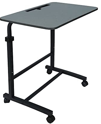 GROSSē Height-Adjustable Laptop Table, Gaming & Study Table with Tablet Dock, Ideal for Work from Home & Room Work, Easy to Assemble (60L x 40W x 76H CM)
