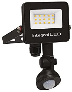 Integral Super Slim 2 Floodlight IP67 1000LM 10W 4000K PIR 120° Non Dimmable 100LM/W Black