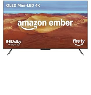 Amazon Ember Mini-LED-Serie, QLED-Smart-TV mit 75 Zoll (190 cm), 4K UHD, Dolby Vision IQ, Ambient-TV, 144-Hz-Spielmodus, Local Dimming und Sprachsteuerung mit Alexa