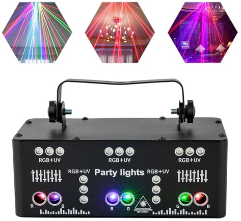 JAYEUW 21-Augen LED RGB Licht Discolicht Partylicht Disco Bühne Beleuchtung Lichteffekt mit Fernbedienung Für Weihnachten Hochzeit Geburtstag