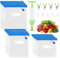 15Piezas Kit de Bolsa Sous Vide Reutilizables, Bolsas al Vacío Alimentos con Válvula 1Bomba de Mano 5Clips Sellado 4Metal Clips Fáciles de Lavar y Reutilizar Selladas Prácticos Verduras Frutas Carnes