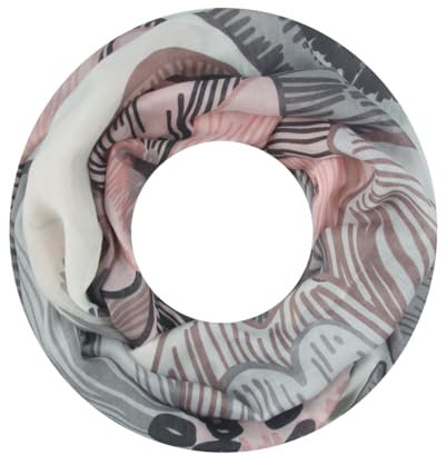 Majea Damen Loop Schal Schlauchschal Halstuch (880026) (grau 17)