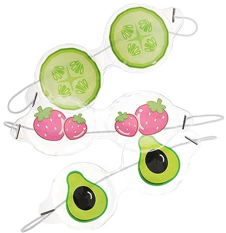 HAPINARY 3 Stück-pack Wiederverwendbare Kälte Augenmasken Für Kinder Niedliche Atmungsaktive Gel Augenschutzpads Kühlende Schlafmasken Für Jungen Und Mädchen