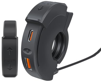 Puerto de cargador USB para motocicleta, cargador de motocicleta ultra estrecho SAE a USB de 30 W, cargador de teléfono celular impermeable para motocicleta, puerto USB ATV para motocicletas de 12-24