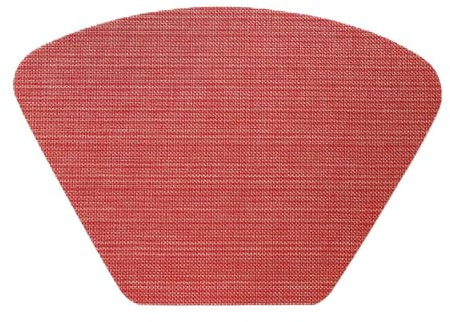 Homxi 4PCS Sets de Table Lavable,33 x 48 CM,Set de Table Antidérapant Set de Table en Vinyle Lavable Couleur Unie avec Ventilateur Napperon Table Salon Rouge