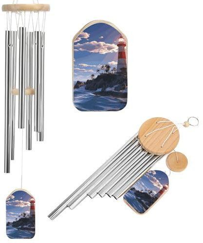 Windspiel für den Außenbereich, einzigartige Aluminiumrohre, Gedenk-Windglocke, groß, tiefer Ton, Windspiel für Terrasse, Garten, Dekoration, Geschenk für Mutter, Frauen, Nachbarn