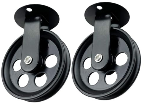 Polea única para montaje en techo, rueda de polea para lámpara colgante enchufable - Polea elevadora para lámpara de araña con 2 ruedas,Poleas de remolque de elevación para montaje en techo y pared, r