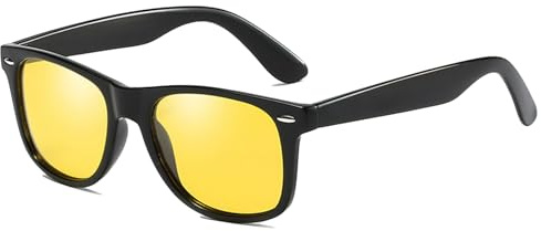 JSTHHTT Nachtsichtbrille, Polarisierte Nachtbrille, Polarisierte Nachtfahrtbrille, Gelbe Gläser Nachtbrille, Blendfrei, Nachtsichtbrille für Autofahrer, Herren Damen Autofahrer Nachtfahrbrille