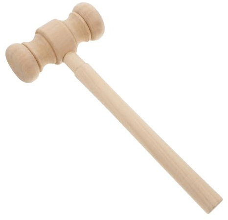 UPKOCH Toys for Toddlers Wooden Judge Hammer Toy Mini Gavel Solid Wood Mallet Boys and Girls Role Play Tool for Halloween Party