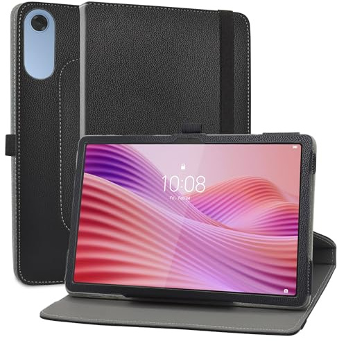 MAMA MOUTH Compatible with Lenovo Tab Android Tablet | 10.1 inch Case,360 Degree Rotating With Premium PU Leather Sleeve Cover Case for Lenovo Tab TB311FU 10.1 Inch Tablet,Black