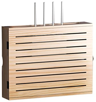 Boîte de rangement en bois pour routeur sans fil étagère murale pour grand cache prise de câble multimédia boîtier décoratif optique modem boîte d'occlusion set top box flottant TV