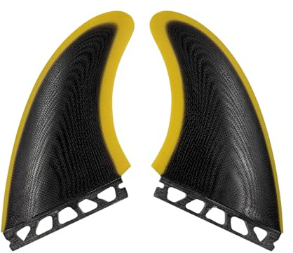 UPSURF Future Keel Fins Surfboard Fins Clear Yellow/Black Fiberglass MR Twin Fins Surf Quilhas Single Tabs Twin Keel