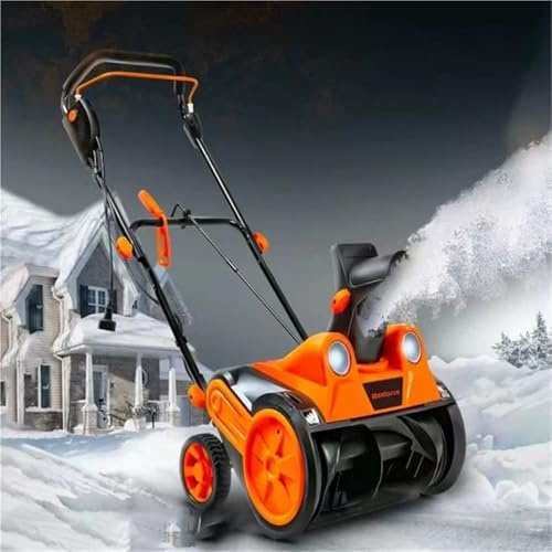 Electric Snow Shovel with LED Light, 2200W High Power & 0-3000r/min Adjustable Speed, 45.7CM Clearing Width for Efficient Driveway and Garden Snow Removal