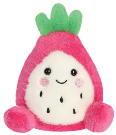 AURORA, 33871, Palm Pals Rhys Dragon Fruit, 13cm, Soft Toy, Pink & white